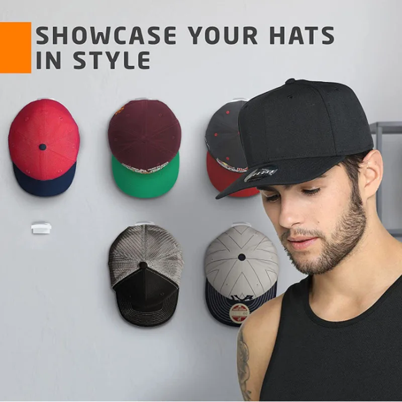 

Hat Hooks Baseball Cap Hook Double-sided Adhesive Wall-mounted Storage Rack Clothes Storage and Organization Boy Birthday Gift