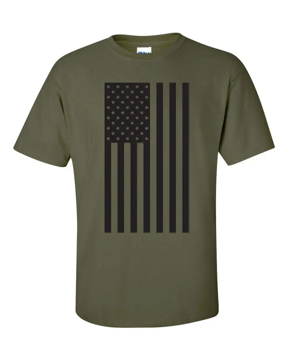 

USA American BIG Flag Team Olymipics FRONT ONLY Men's Tee Shirt 751
