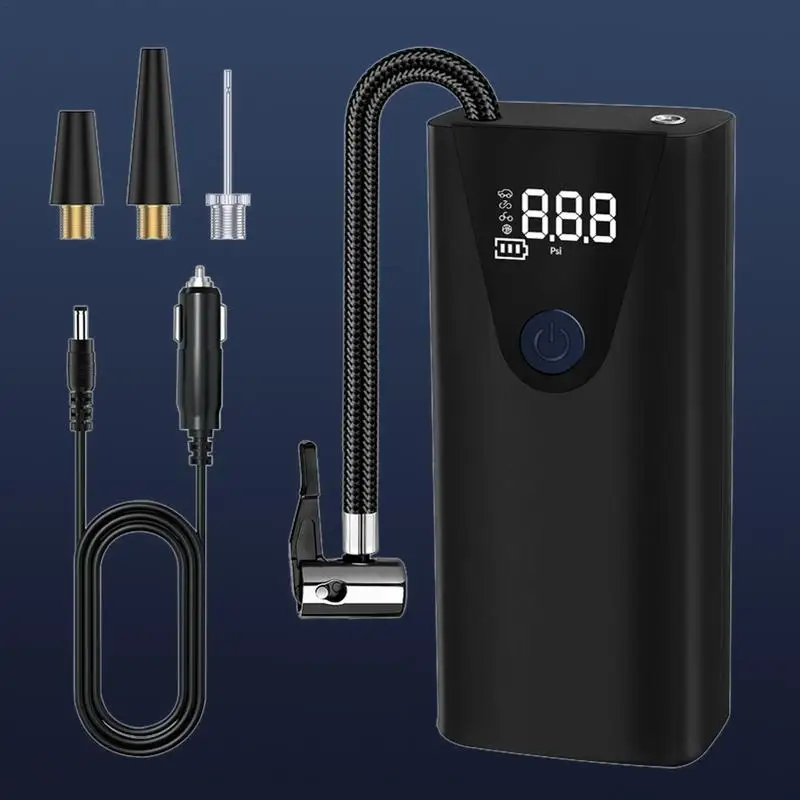 Насос воздушный велосипедный с цифровым дисплеем 120 Вт