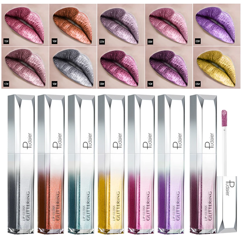 

18 Color Pearlescent Diamond Lip Gloss Moisturizing Lip Glaze Lustre Shine Lip Gloss Lipstick Sexy Shining Charming Lip Makeup