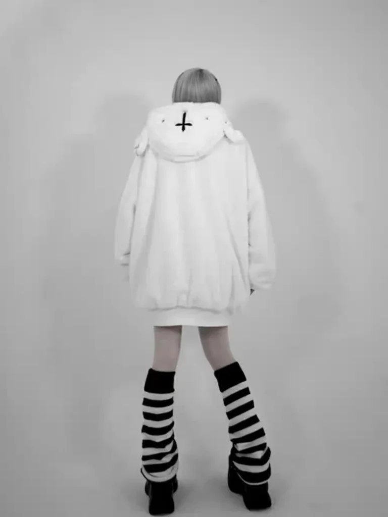 Толстое меховое пальто в японском стиле Sub-Culture Осень-зима Харадзюку серия Mine