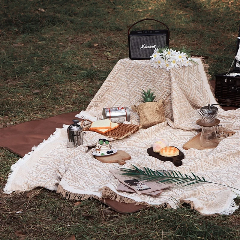 

Bohemia Picnic Mat Outdoor Travel Picnic Blanket Throw Blanket Geometry Double-side Towel Decorative Tablecloth 피크닉매트