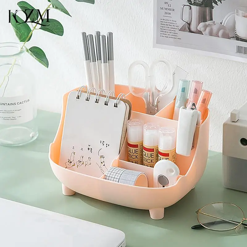 

Creative 6 Gird Desktop Organizer Pen Holder Multifunctional Desk Makeups Pencil Storage Stand Box School Office Stationery