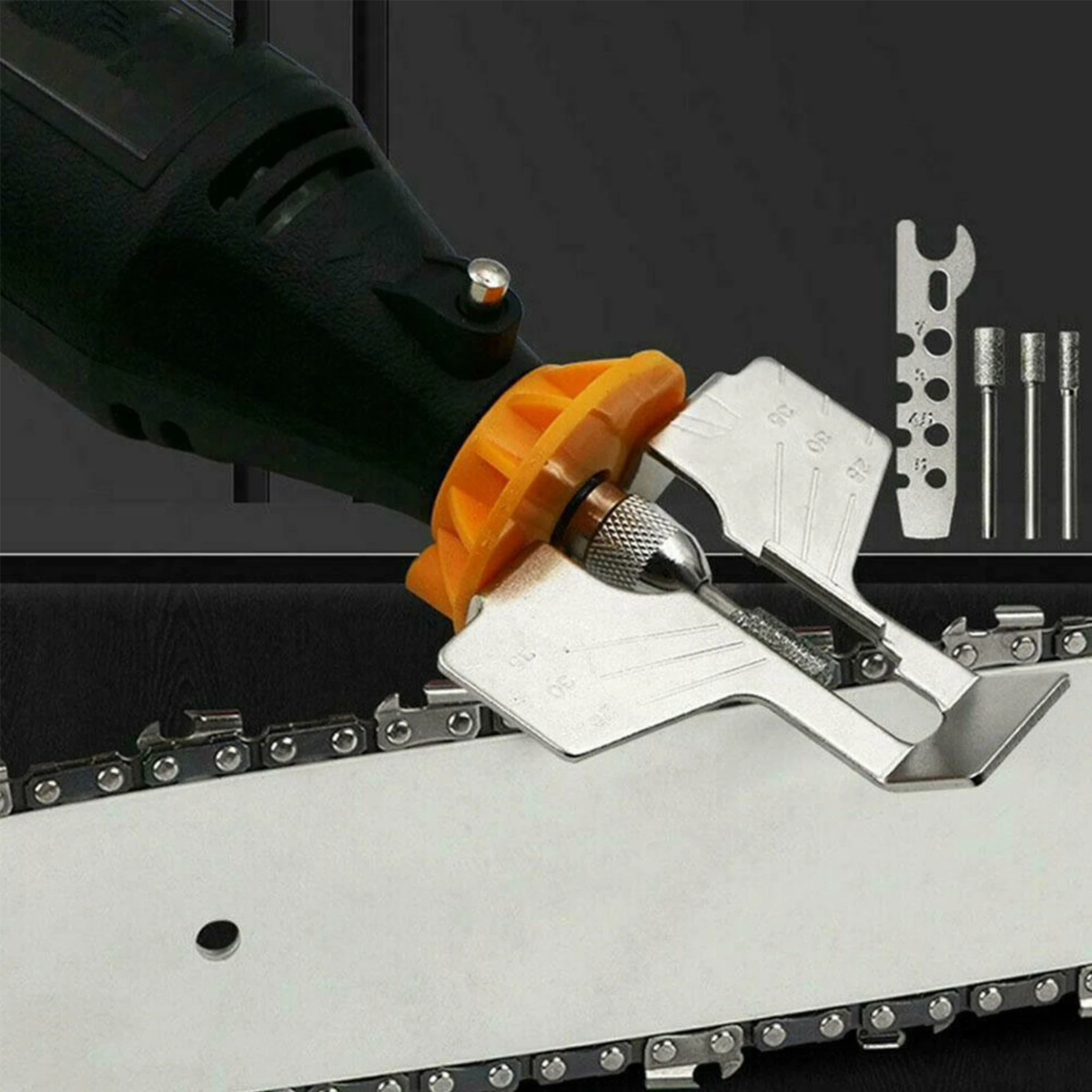 

Chainsaw Sharpener 3 In 1 Electric Chainsaw Sharpener Kit 3 In 1 Diamond Chainsaw Sharpener Burr Shank Sharp Replacement