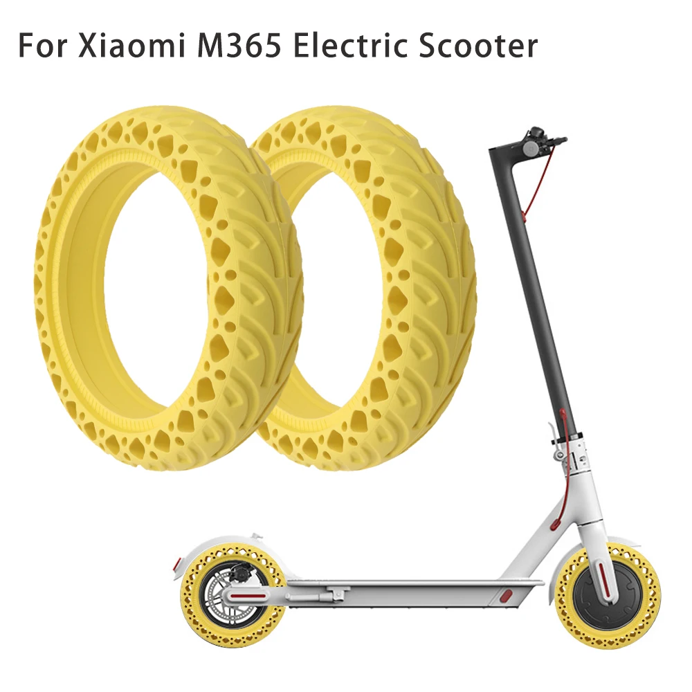 

Резиновая сплошная желтая шина для электроскутера Xiaomi Mijia, амортизационная шина для электроскутера Xiaomi M365 Pro, бескамерная шина для скутера 8,...
