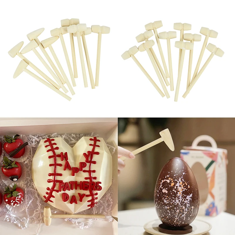 

5/10pcs Mini Wooden Hammer Mallets for Seafood Lobster Crab Crackers Balls Kids Toys Jewelry Making Wood Craft Party Game Props