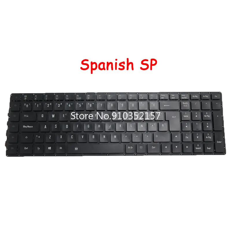 Клавиатура для ноутбука US GR IT KR SP Gigabyte X5 MD V7 V8 X7 DT немецкий черный без рамки