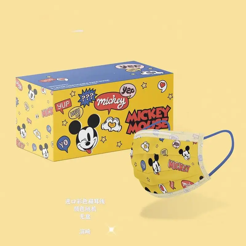 

Disney Mickey Disposable Mask Adult Cartoon Kawaii Face Cover 3ply Meltblown Fabric Protective Mascarillas Minnie Donald Duck