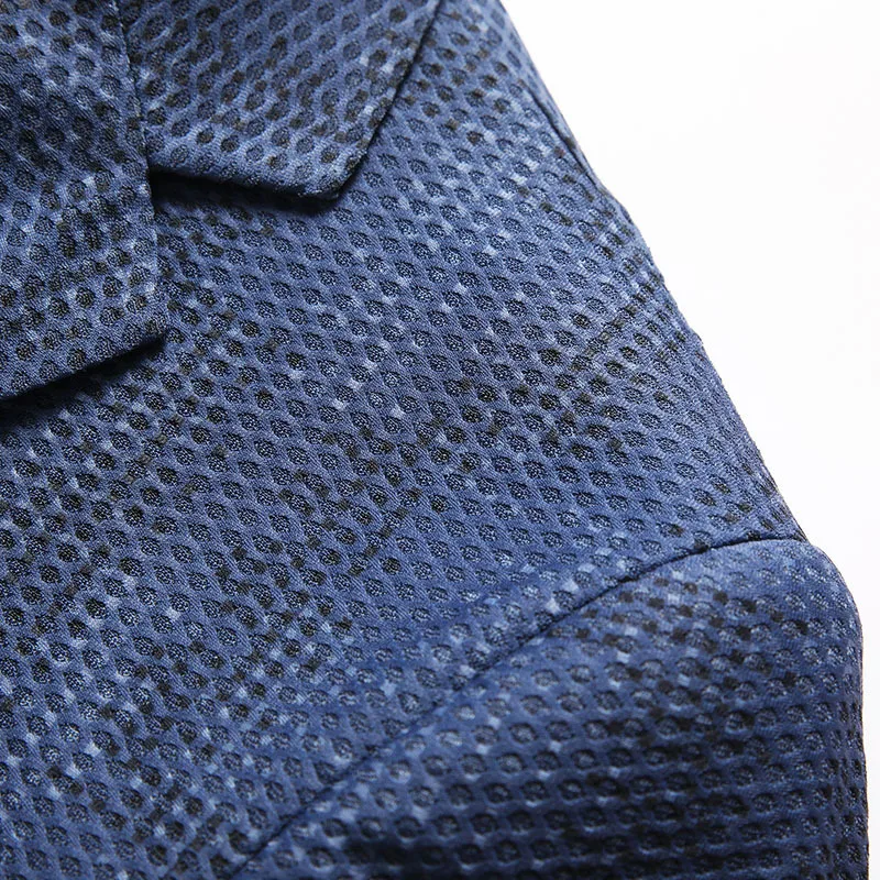 Мужской весенне-летний Тонкий Блейзер с сотовой сеткой дышащая мужская