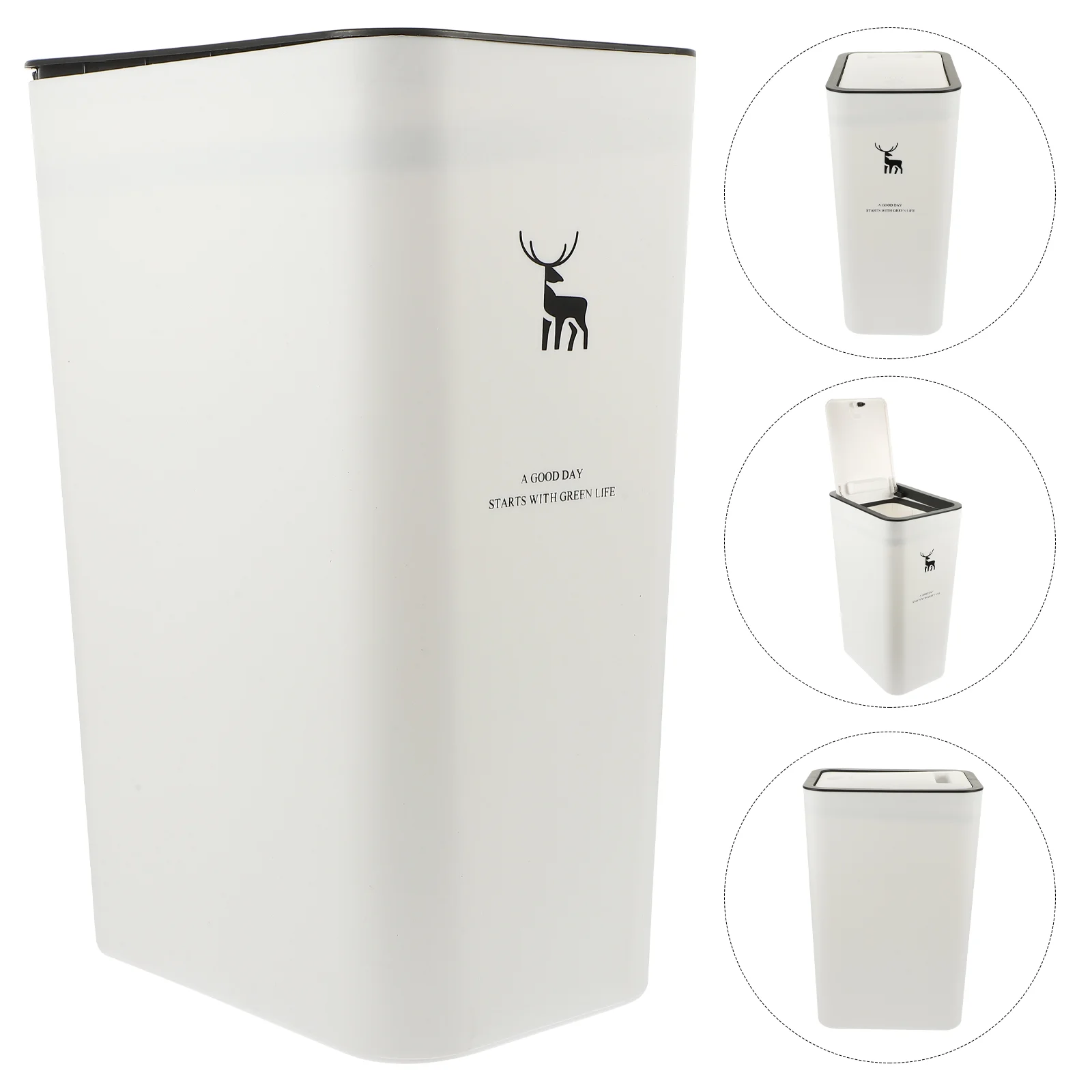 

Plastic Containers Garbage Bucket Slim Kitchen Bin Large Narrow Space Can Pp Place Trash Office Small Lid Bathroom