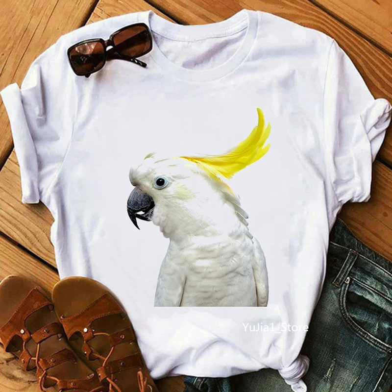 

Watercolor Tropical Bird/Parrot/Toco Toucan Print Tshirt Women Clothes 2022 Funny T-Shirt Female Harajuku Shirt Streetwear