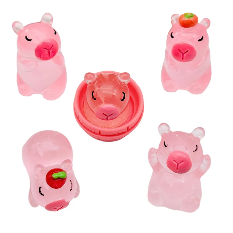 Светящаяся розовая капибара украшение милые аксессуары сделай сам креативное