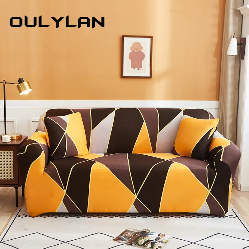 

Эластичный чехол для дивана Oulylan с плотной накидкой, полноразмерный чехол для дивана в гостиную из спандекса, секционный Чехол для мебели, чехол для дивана на 1/2 места