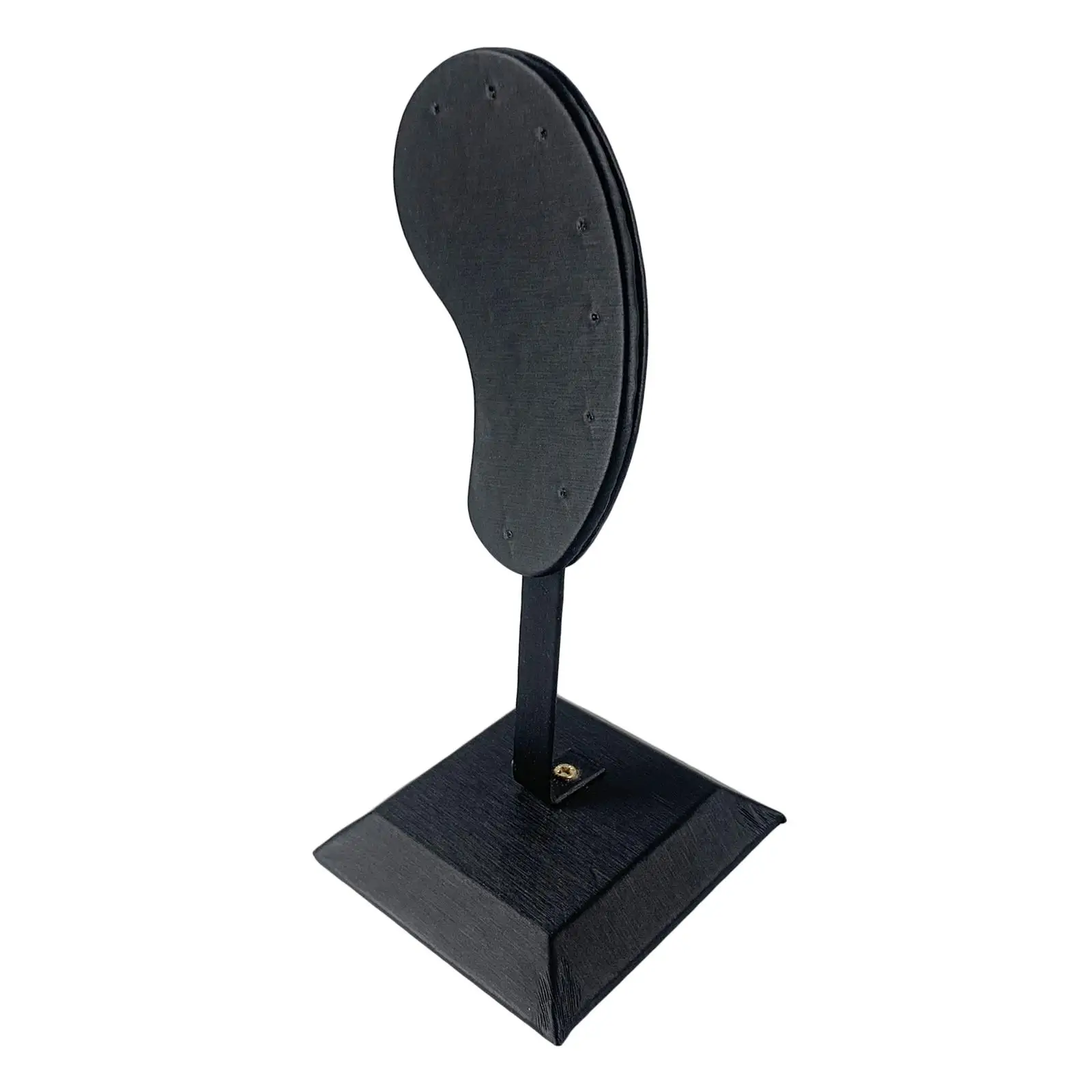 

PU Leather Ear Stud Organizer Jewelry Display Stand Wooden Base Earring Display Stand for Collection Woman Countertop Table