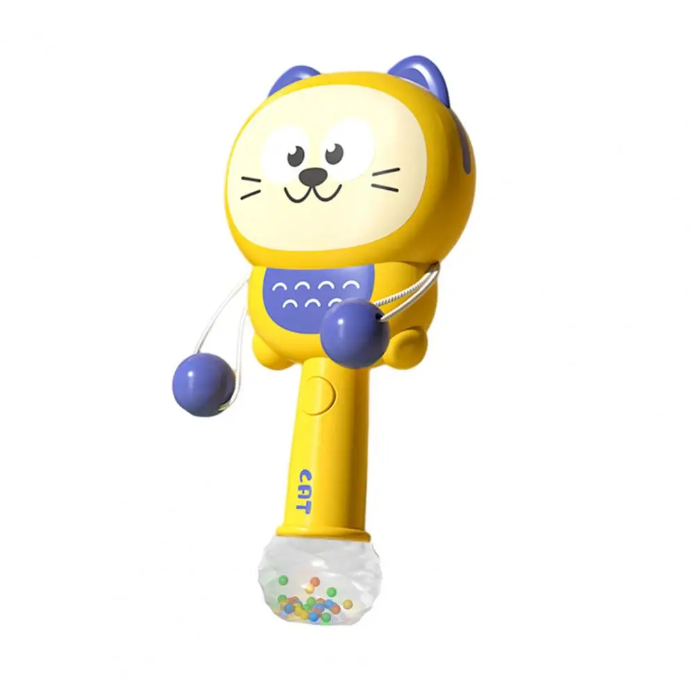 

Baby Rattle Toy Colorful Lights Smooth Edge Handheld Newborn Wave Drum Instrument Rattle Toy Early Educational Toy