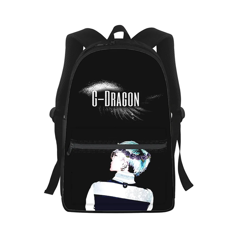 G DRAGON BIGBANG Men Women Backpack 3D Print Fashion Student School Bag Laptop Backpack Kids Travel Shoulder Bag