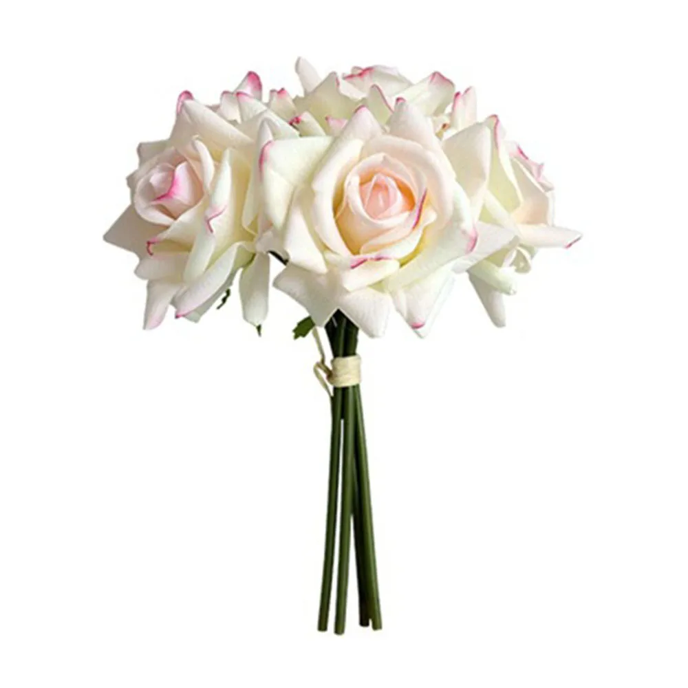 

5Head Moisturizing Rose Bouquet Luxury Wedding Hydrangeas Home Vase Decoration Hand Feel Hydrating Artificial Flower Washable