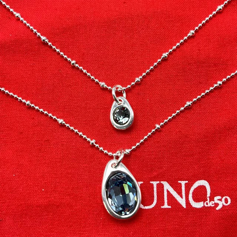 

2023 UNOde50 European and American New Product Hot Selling Fashion Creative Gem Necklace Women's Romantic Jewelry Gift Bag