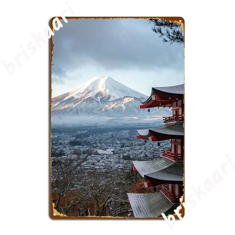 

Mt Fuji японский металлический плакат, украшение для гаража на заказ, настенный постер для паба, бара, пещера, жестяной знак