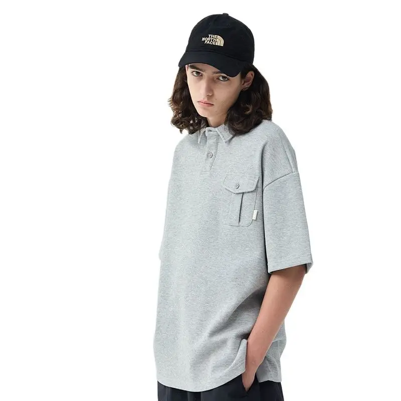 

UNF High Quality Summer Boys T-Shirt 100% Cotton 280G Lapel Solid Color Pocket Polo Shirt Loose Casual Short Sleeve Top Clothing