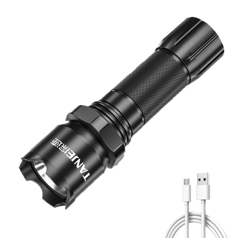

USB Rechargeable Strong Light Flash Light Multi-function Bright LED Flashlight Zoom/Fixed Focus Outdoor Camping Flashlight