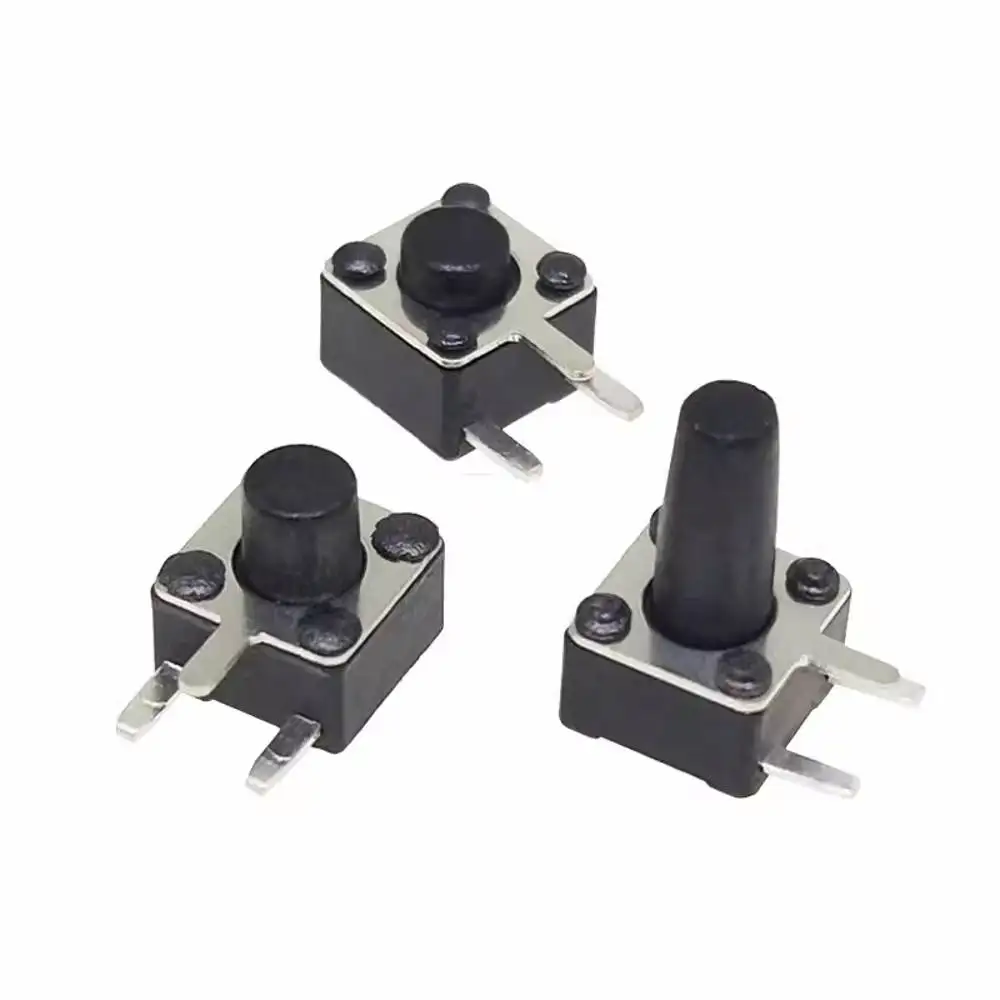 1000 шт. 6*6*4 3/5/6/7/8 мм Высокий правый угол 3 Pin Dip сторона актил Такт кнопка боковой