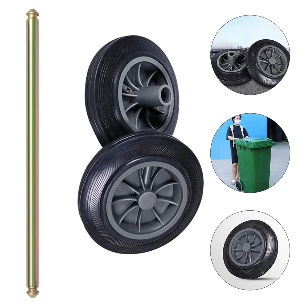 

1 Set Trash Can Wheel Good Sturdy Light Safe Nice Can Pulley Bin Wheels for Can Trash