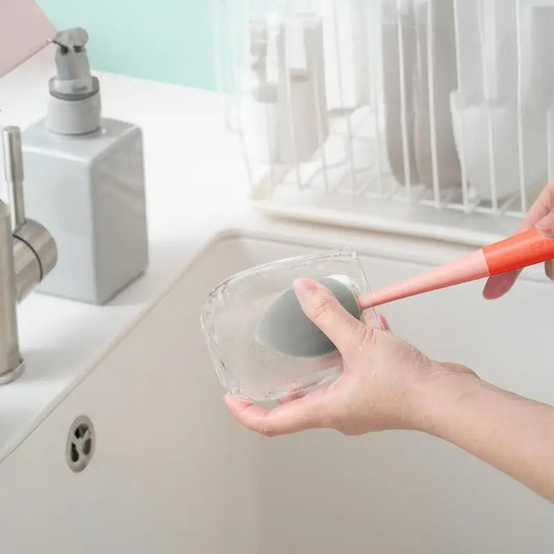 

Three-in-one Cup Brush Creative Beauty Egg Brush Detachable Long Handle Multifunctional For Cleaning Baby Bottle Brush Nipple