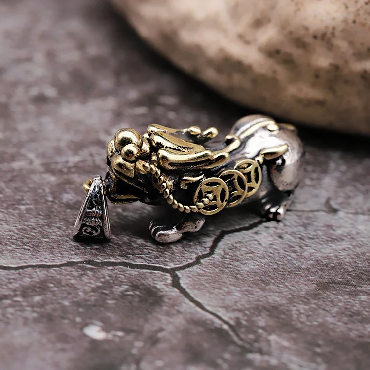 

S925 pure silver copper new fashionable ancient mythical wild animal necklace pendant birthday gift men women celebrity