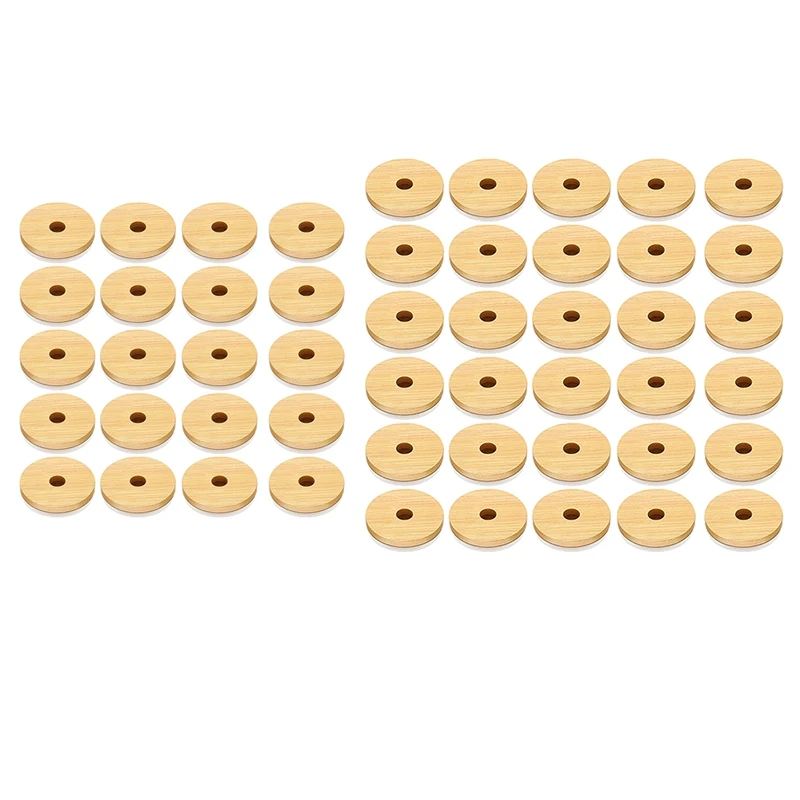 

Bamboo Jar Lids With Straw Hole Reusable Jar Lids Leak Proof Glass Canning Drinking Storage Jars Canning Lids