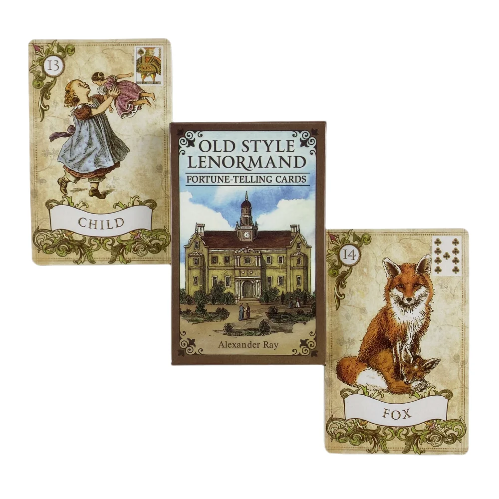 

Old Style Lenormand Fortune Telling Board Game Oracle Tarot Cards Party Divination Gift Full English Deck With PDF Guidebook