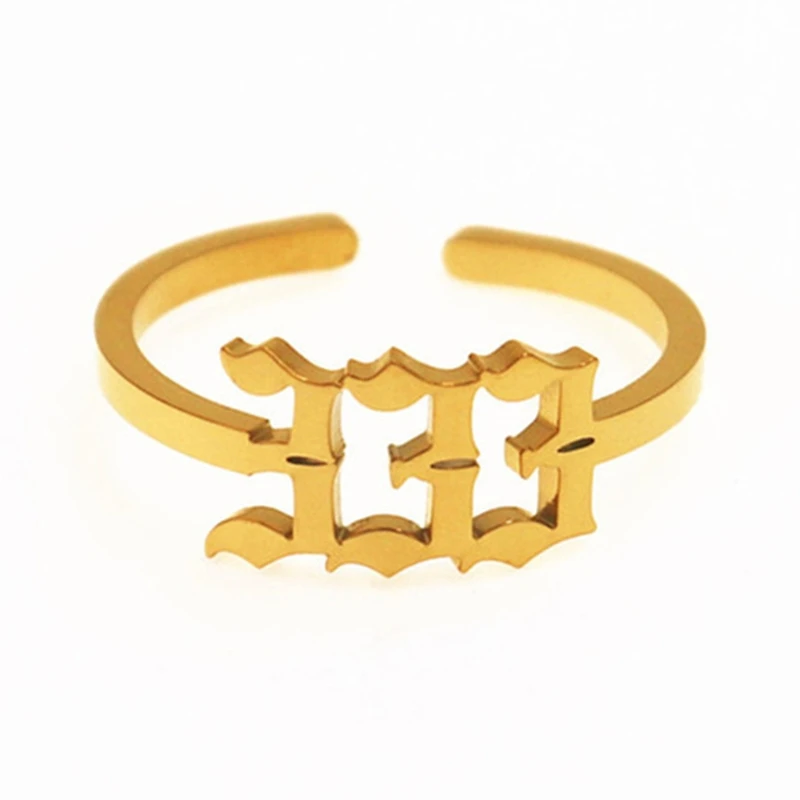 

111 222 333 444 555 666 777 888 999 Number Ring Adjustable Finger Rings Jewelry 264E