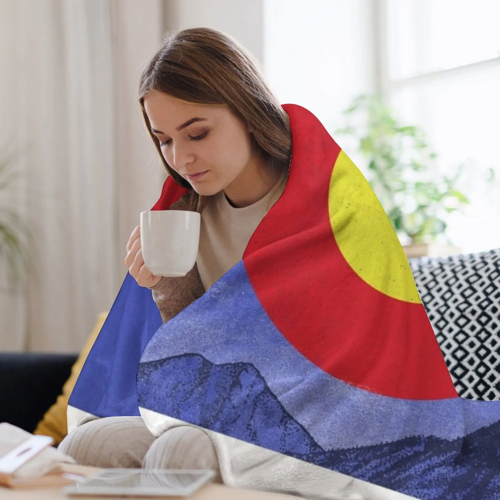 Винтажное одеяло с флагом цветадо. Утяжеленные одеяла и одеяла.