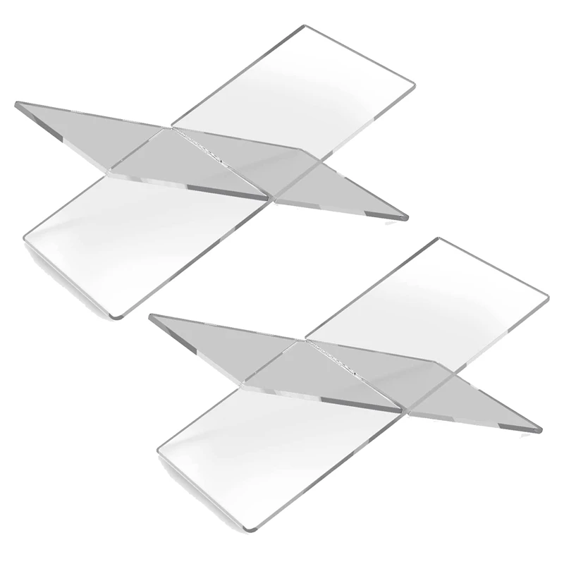 

AT35 2 Pack Clear Acrylic Book Stand, Acrylic Book Holder Stands For Display And Reading Books