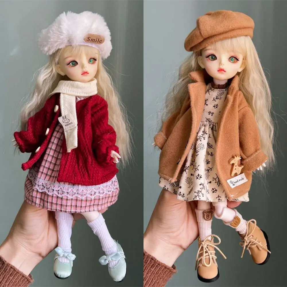 Фото Одежда для куклы 30 см, комплект модной одежды для куклы 1/6 BJD, красивое платье, шляпа, зимнее пальто, игрушка для девочек, подарок, аксессуары для кукол, праздничный подарок №1