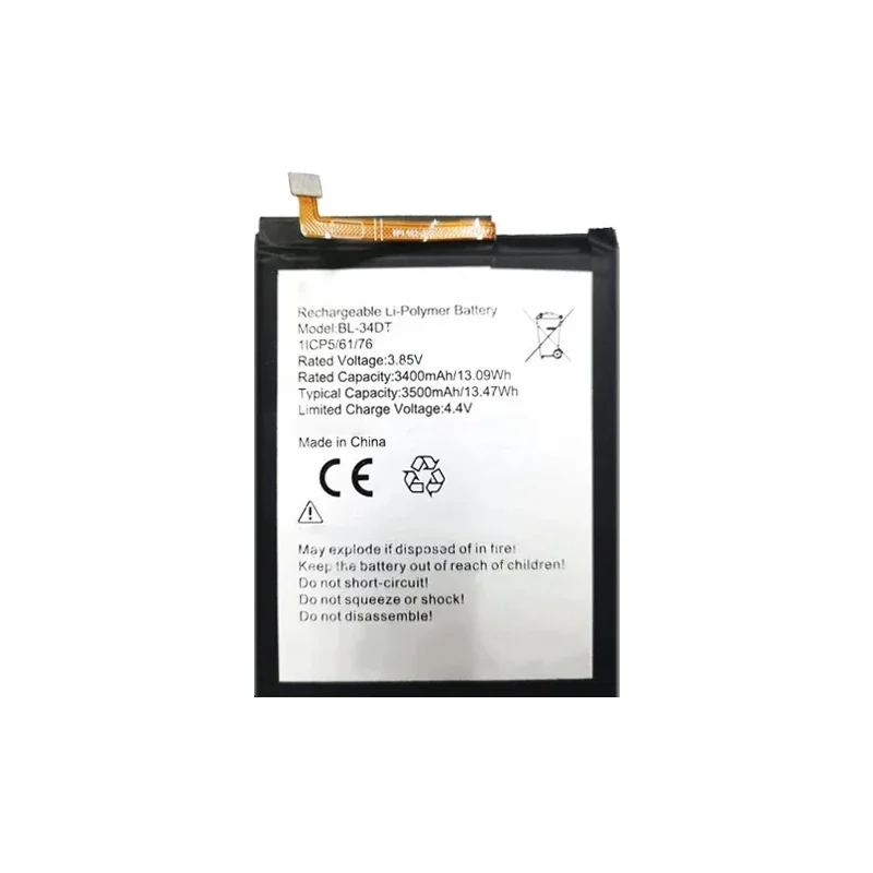 Сменный аккумулятор BL-34DT емкостью 3400 мАч для TECNO Phantom 9 phantom9 CC9 AB7 CAMON 12 Pro camon pro