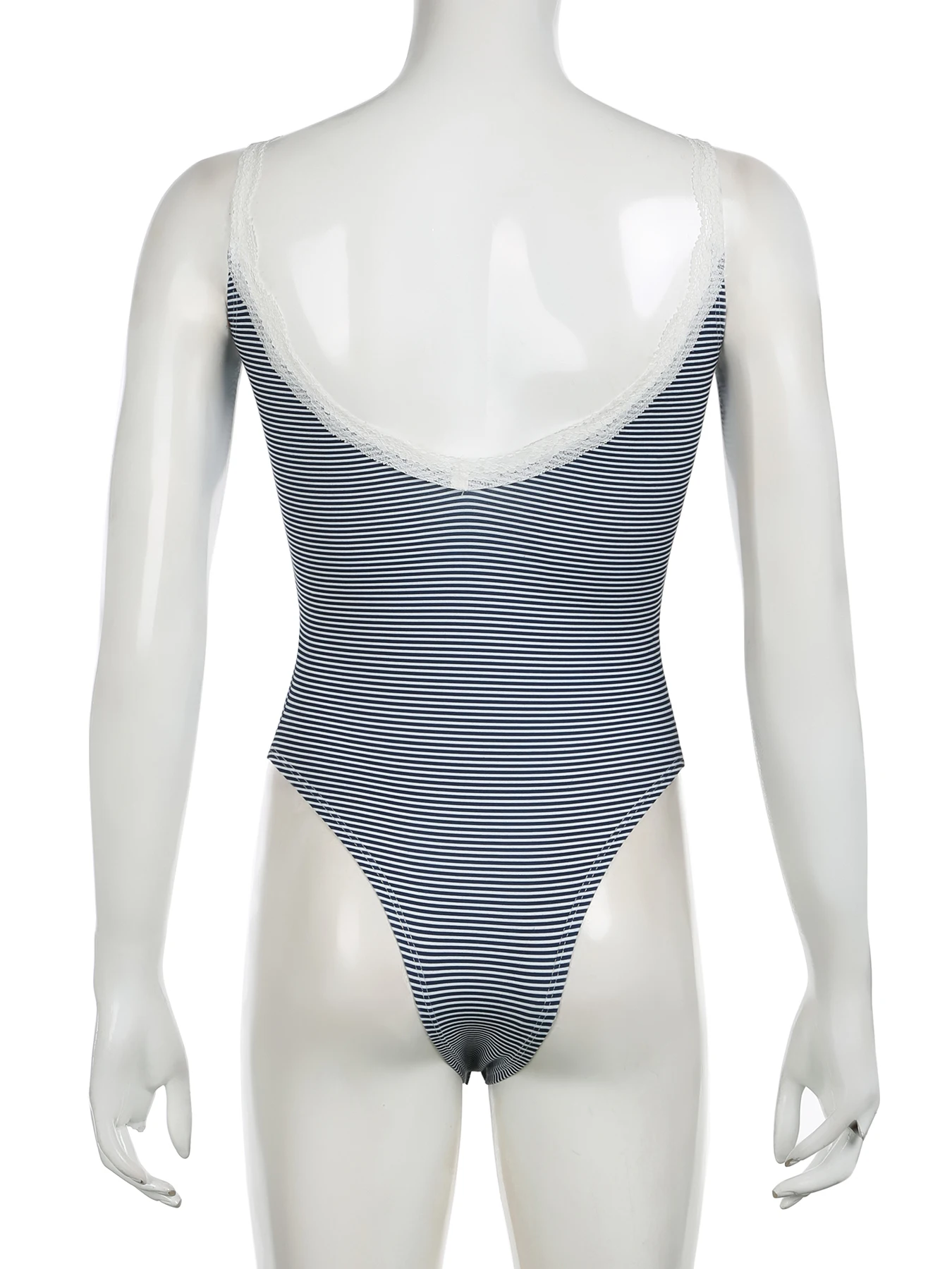 Женское боди на бретелях-спагетти Rockmore повседневный комбидресс в полоску с