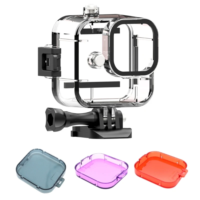 

Upgraded Frame Waterproof Housing Skin for Hero 11 Mini Action Camera Diving Surfing Protective Shell/Lens Filter Dropship