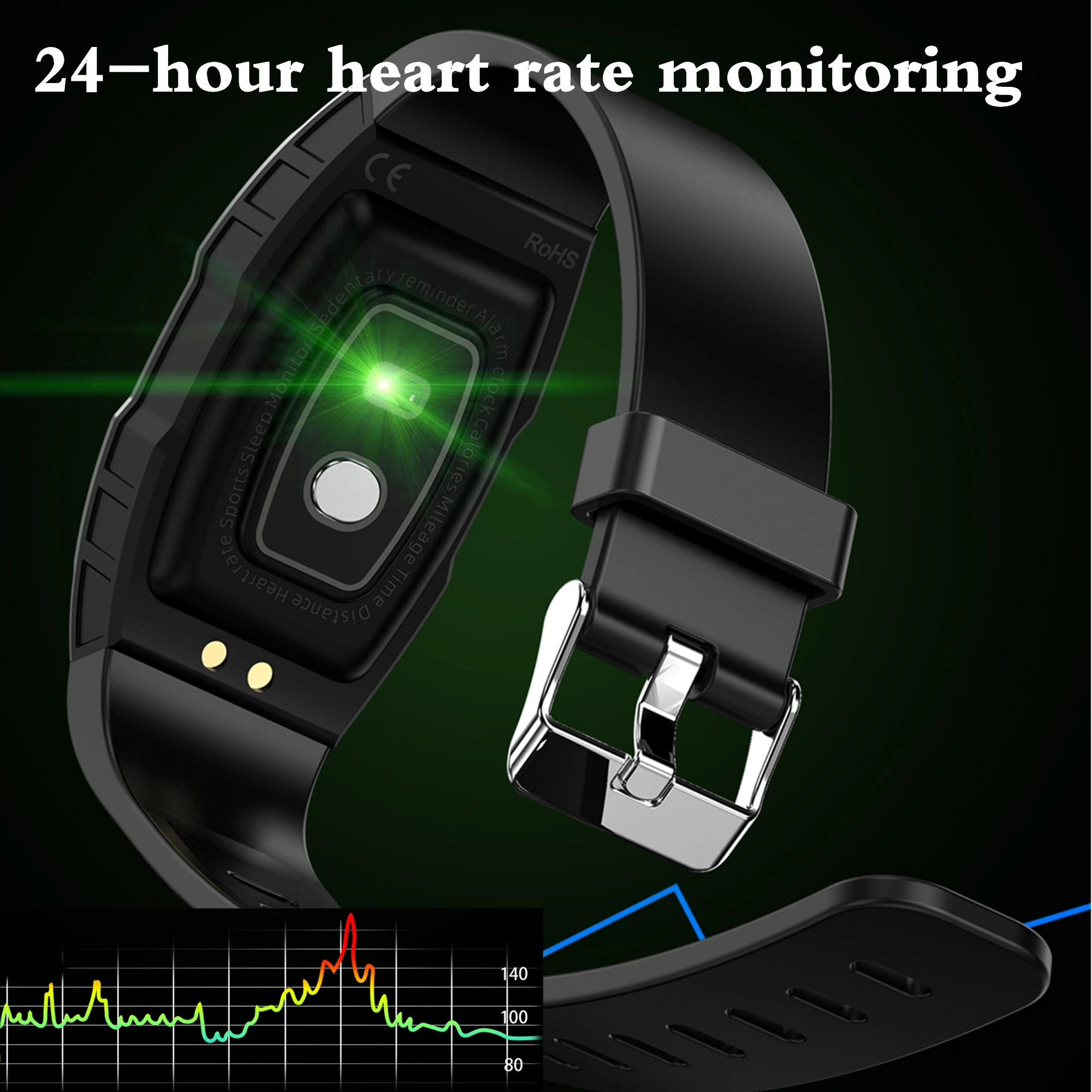F18 Smart Watch For Men Women Bracelet IP68 Waterproof Heart Rate Blood Oxygen Temperature Monitoring for Android IOS Watches