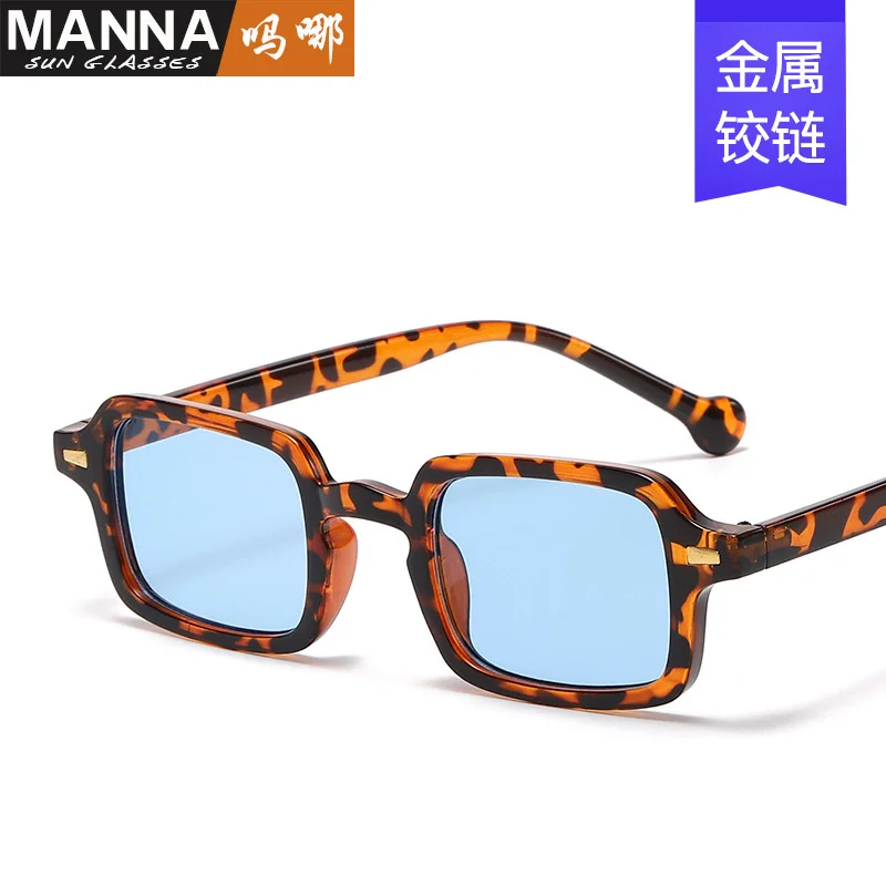 

Новые минималистичные Квадратные Солнцезащитные очки корейской версии, мужские и женские бежевые сетчатые красные очки, летние солнцезащитные очки, пляжные солнцезащитные очки