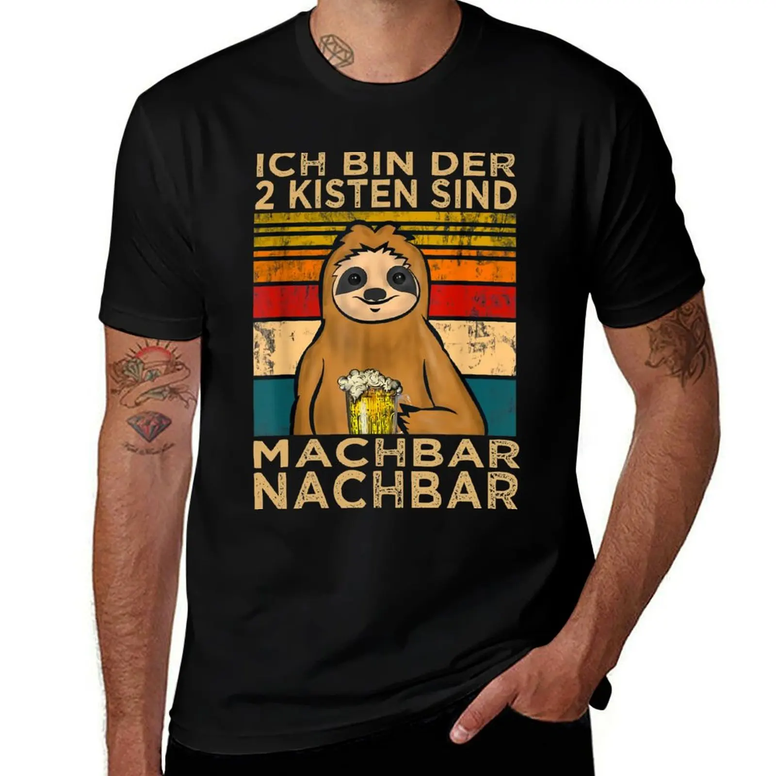 Фото 2 Kisten sind machbar Nachbar Nachbarschaft Faultier T-Shirt Дышащая футболка с сетчатыми вставками №1
