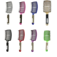 women men hair scalp massage comb bristle nylon hairbrush wet curly detangle hair brush for salon hairdressing