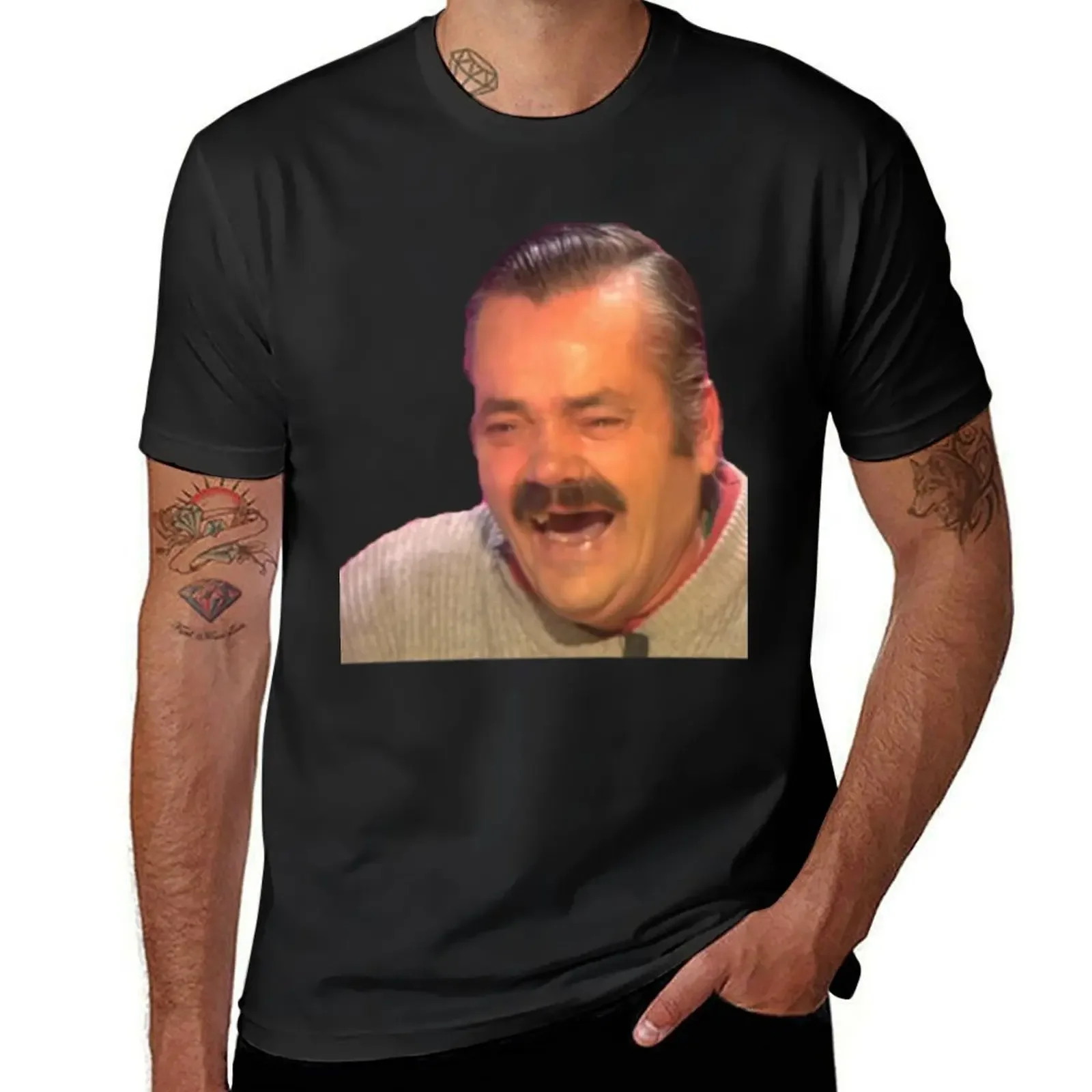 Корейская мода мужские футболки с графическим рисунком аниме Issou - El Risitas смешная