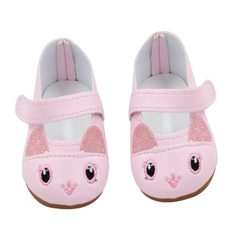 

18 Inch American Girl Doll Doll Embroidered Princess Leather Shoes