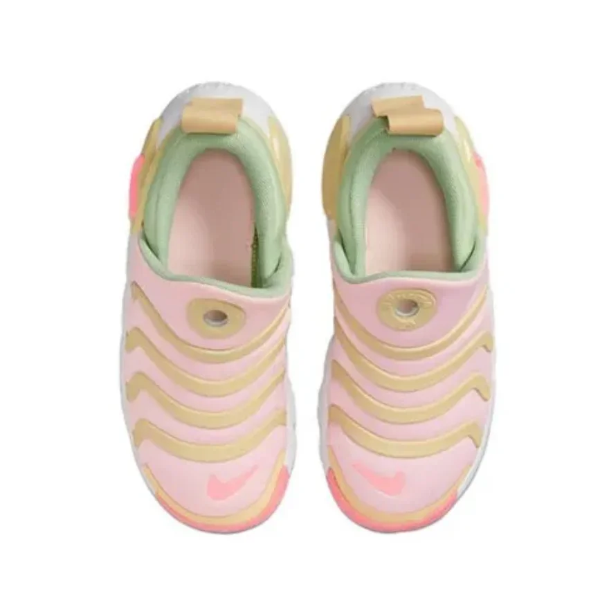 Износостойкая детская повседневная обувь Nike Dynamo Go розовая зеленая для детей