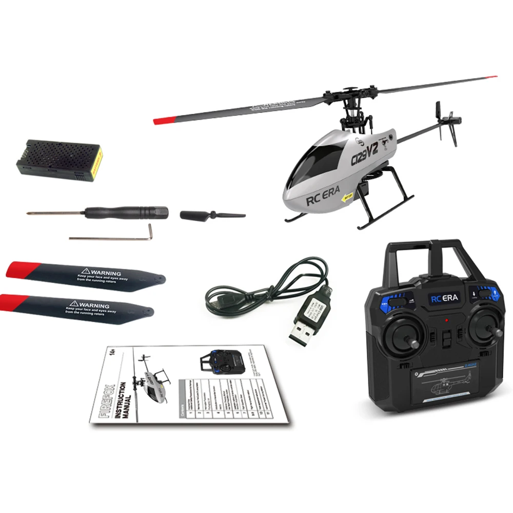 C129 V2 2.4GHz 6 Channels Gyro Stabilized One Click 3D Flip Take Off/ Landing RC Helicopter Drone Aircraft Hobby Toys RTF enlarge