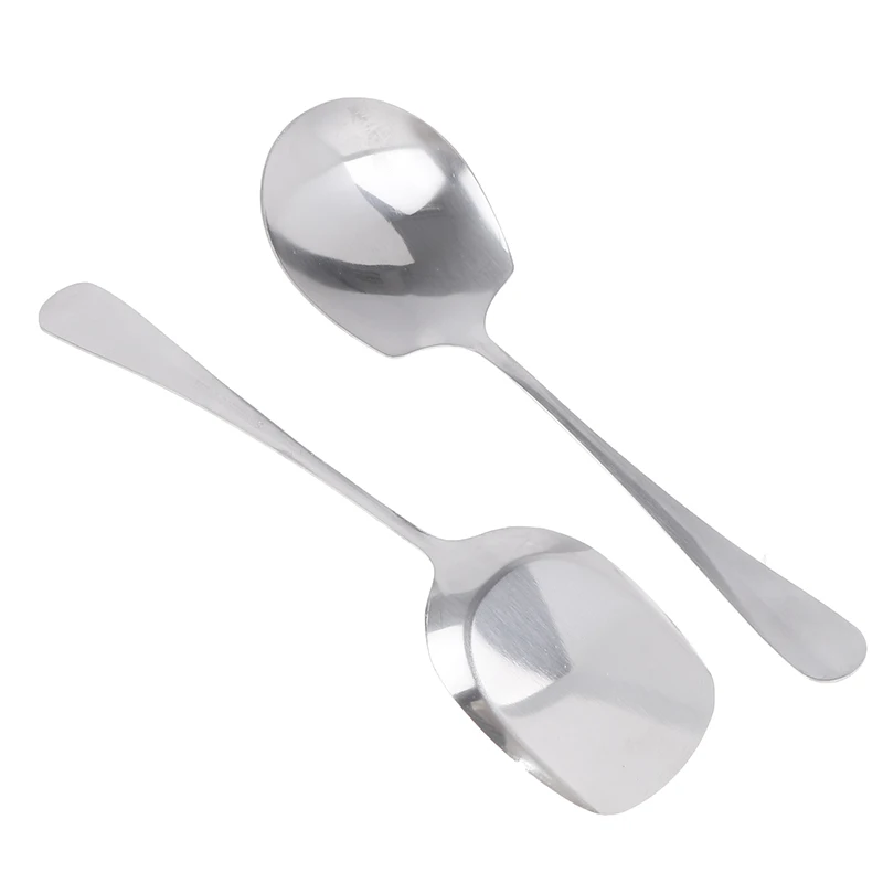 Большая ложка из нержавеющей стали столовые приборы для кухни столовая посуда