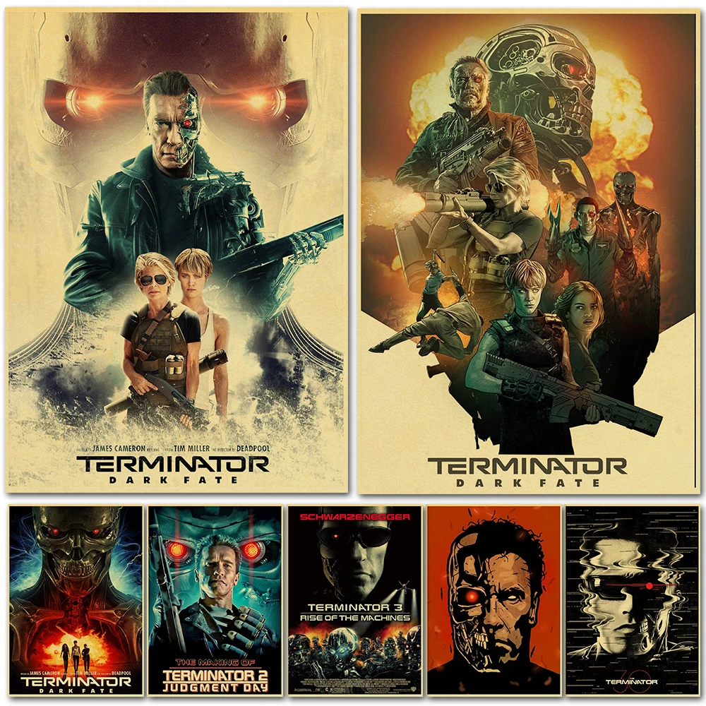 

Retro Posters and Prints Classic Movie The Terminator Home Room Wall Decoration Vintage Poster Paintings Printed Wall Decor