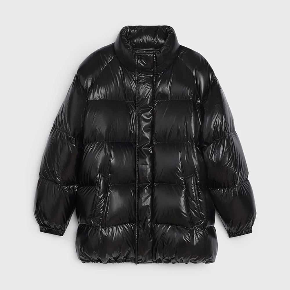 

EDGO Parka In Lightweight Nylon Black Coat #edgo6976