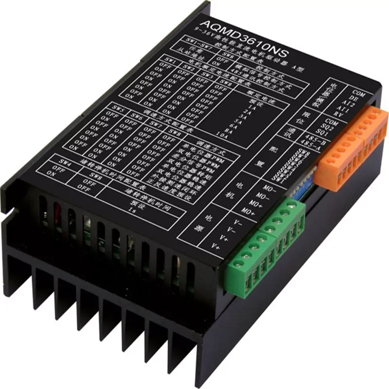 

12/24/36V 10A DC motor driver 0-10V/RS485 controls positive and negative current PID